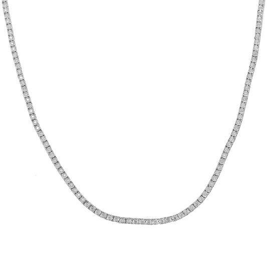 10K GOLD ROUND DIAMOND TENNIS CHAIN 1.99 CT