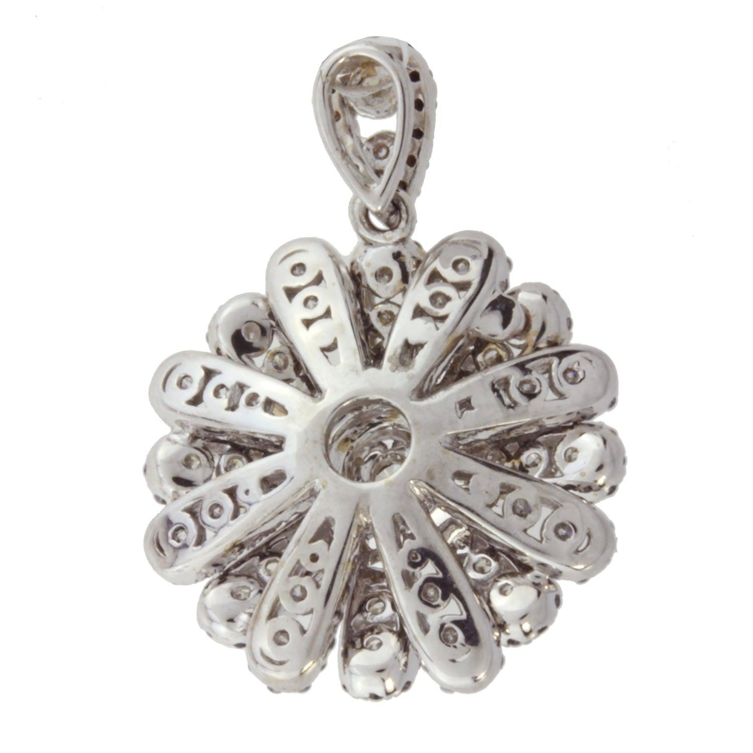 Black and White Flower Pendant