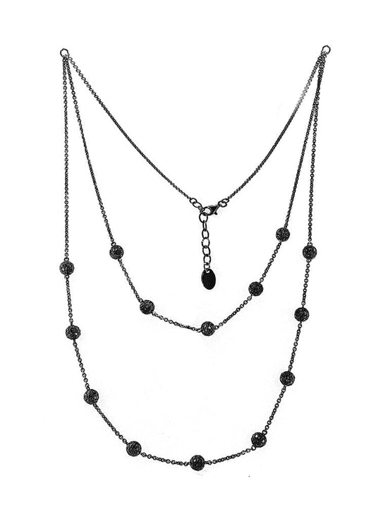 Black Gold and Black Diamond Necklace