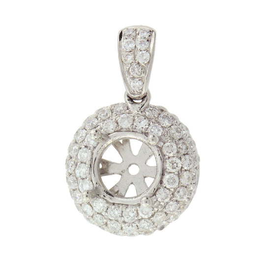 Ladies Diamond Semi Mount Pendant