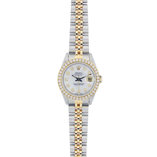 Vintage Two Tone Rolex Datejust Lady 26Mm With Diamonds