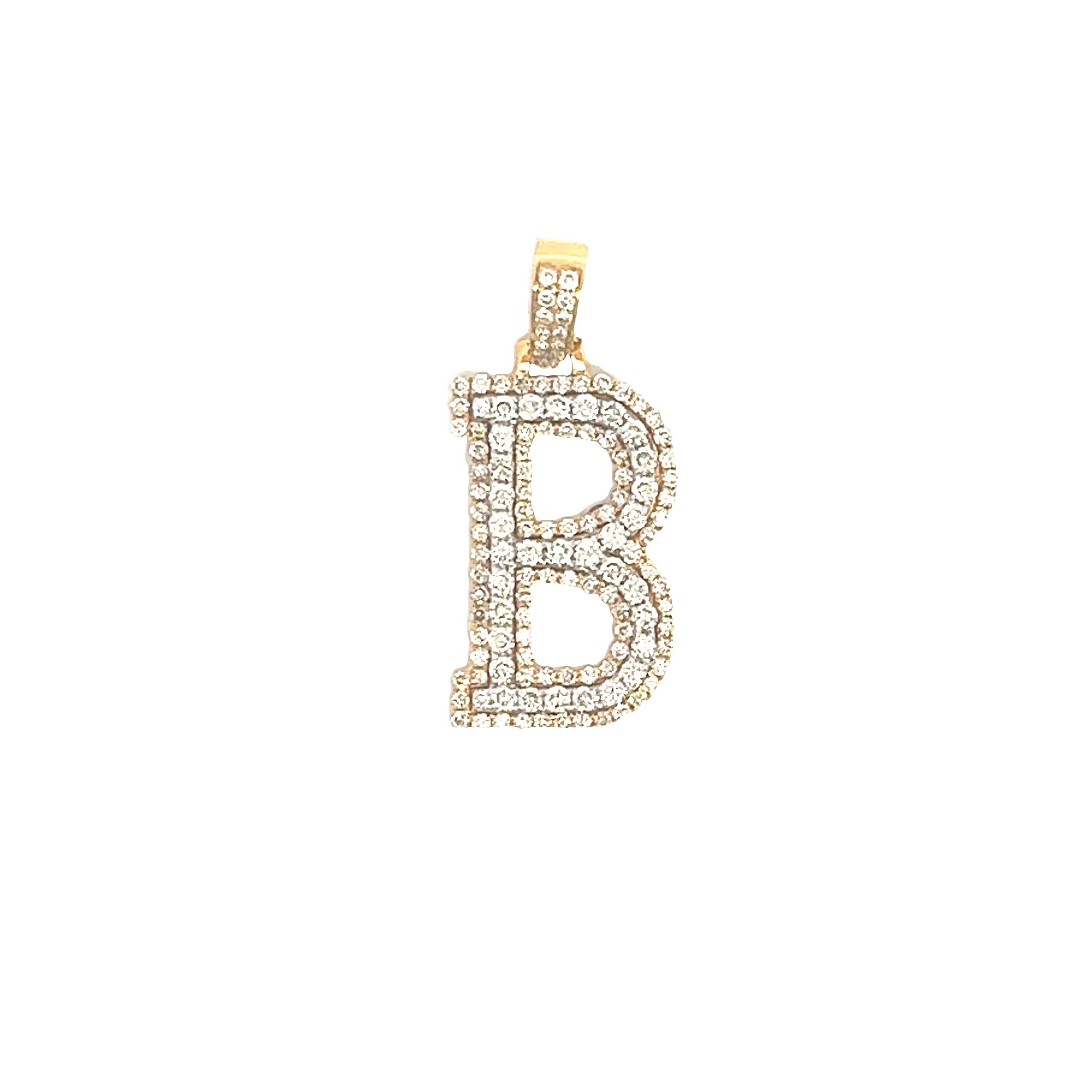 CHR1556AY-B 58,750.00 14KY 1.00CTW DIAMOND 3D TWO TONE LETTER PENDANT - B__2024-04-09-16-58-36.jpg