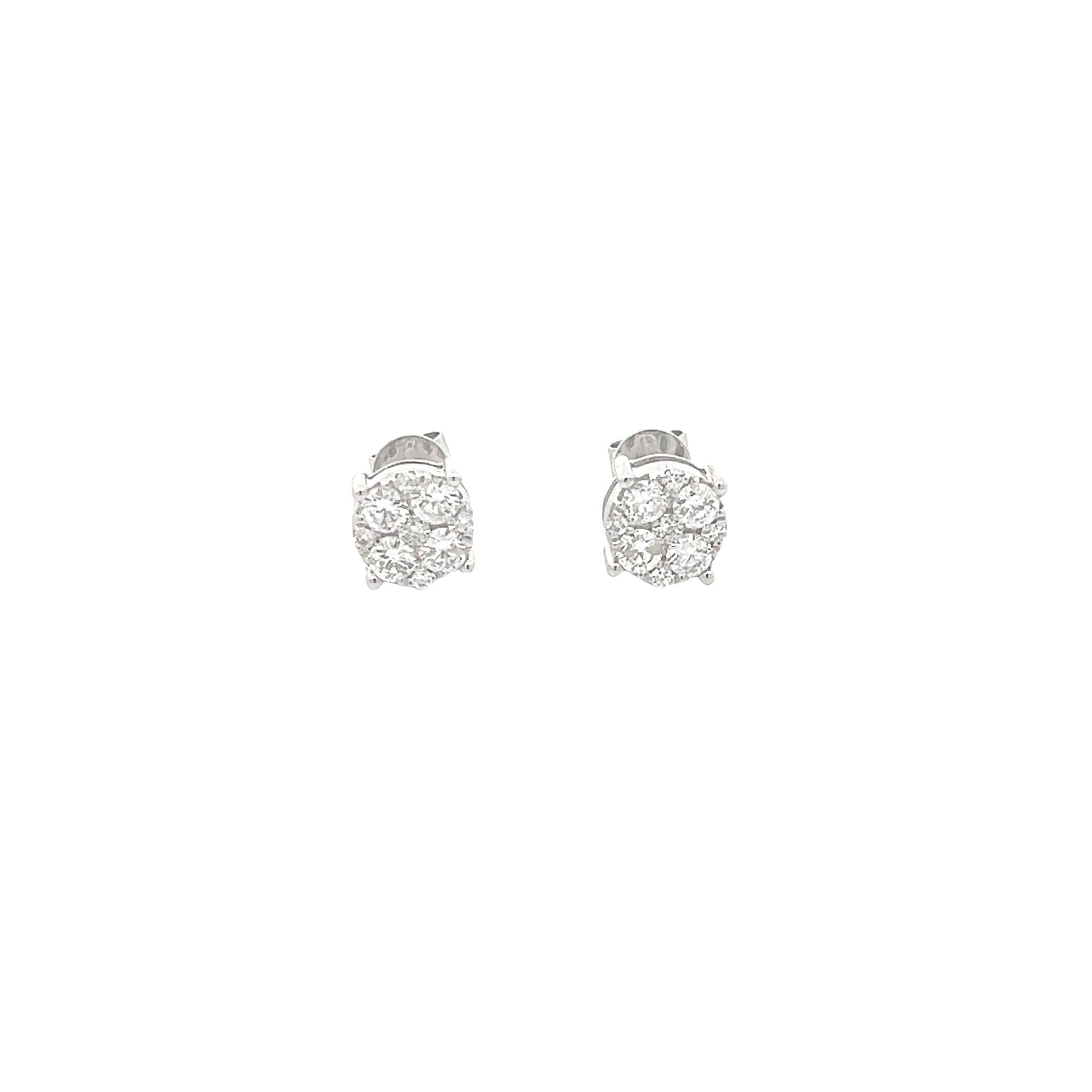 CL2340W: $10,990.00 14KW 1.28CTW DIAMOND ROUND CLUSTER EARRING STUDS WiR)CL2340W $10,990.00 14KW 1.26CTW DIAMOND ROUND CLUSTER EARRING STUDS__2024-04-18-14-49-46.jpg