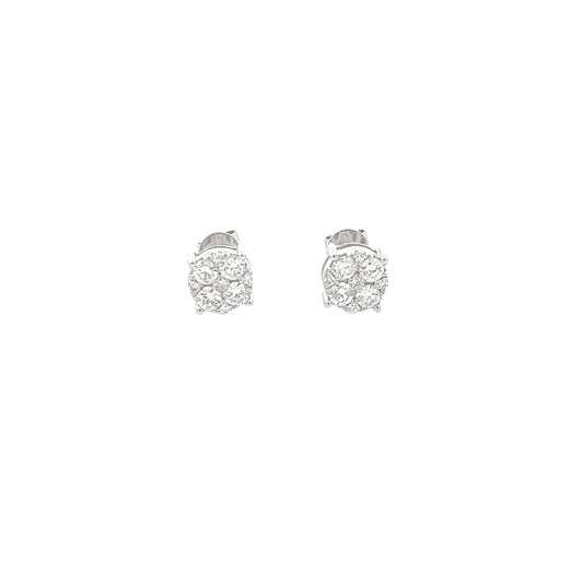 CL2340W: $10,990.00 14KW 1.28CTW DIAMOND ROUND CLUSTER EARRING STUDS WiR)CL2340W $10,990.00 14KW 1.26CTW DIAMOND ROUND CLUSTER EARRING STUDS__2024-04-18-14-49-46.jpg