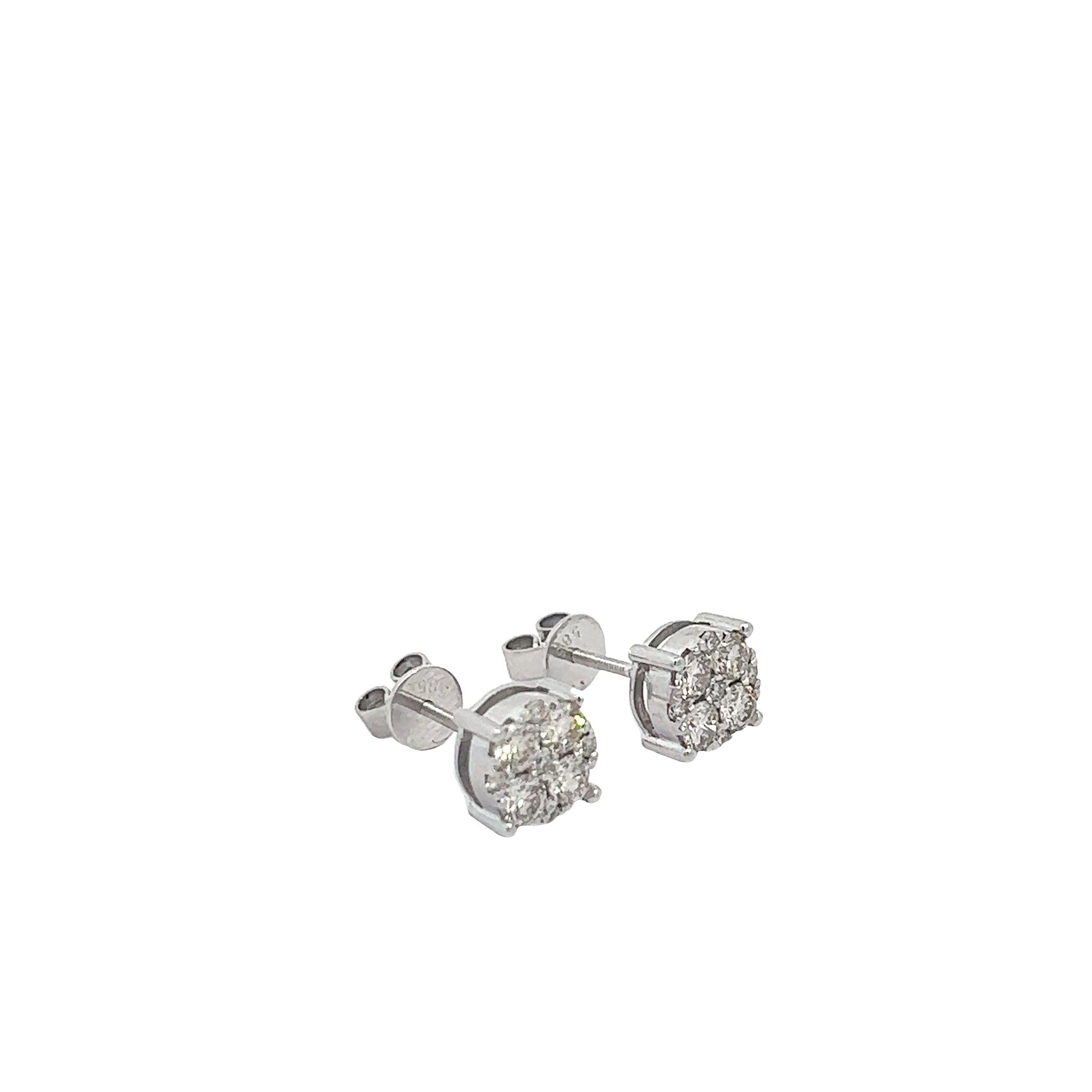 CL2340W 58,500.00 14KW 1 25CTW DIAMOND ROUND CLUSTER EARRING STUDECL2340W $8,500.00 14KW 1.25CTW DIAMOND ROUND CLUSTER EARRING STUDS__2024-04-17-15-17-58-1.jpg