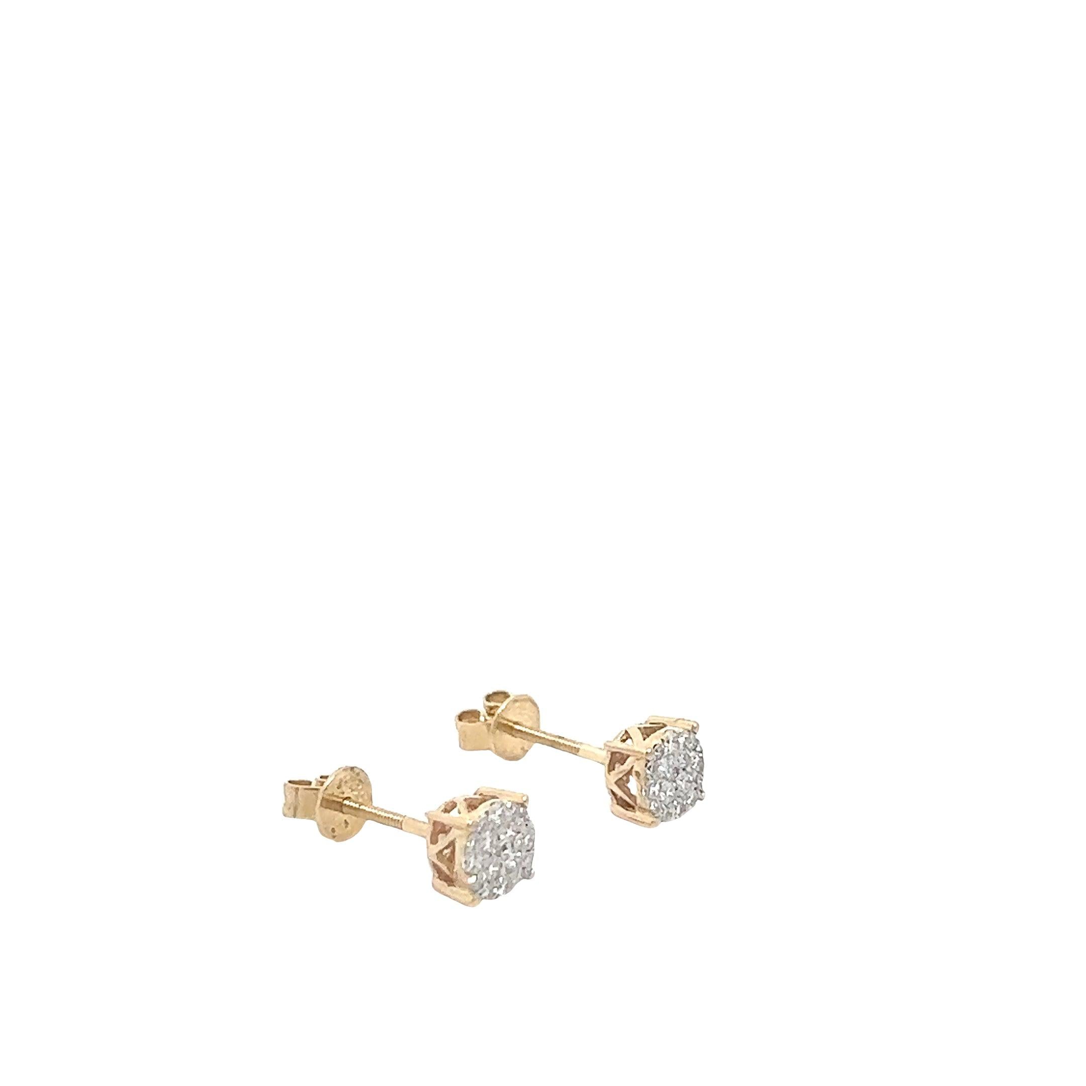CL2410Y $3,500.00 14KY 0.30CTW DIAMOND ROUND CLUSTER 4-PRONG EARRING STUDS__2024-04-19-12-19-44-1.jpg