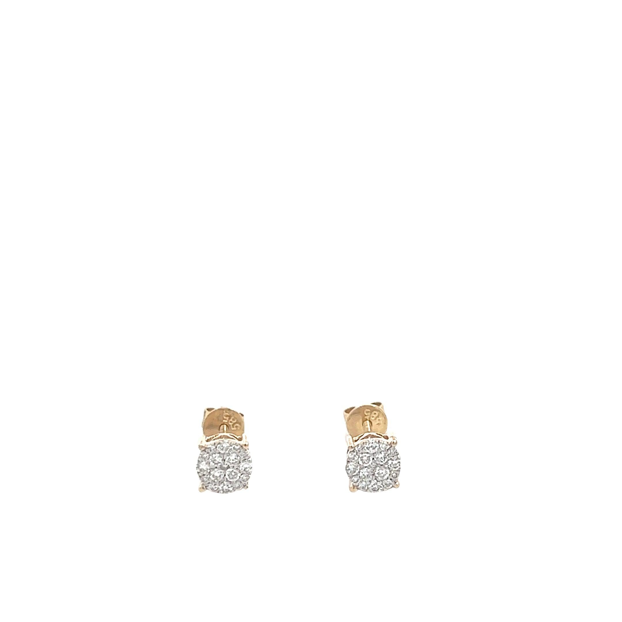 CL2410Y $3,500.00 14KY 0.30CTW DIAMOND ROUND CLUSTER 4-PRONG EARRING STUDS__2024-04-19-12-19-44.jpg