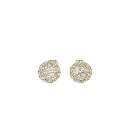 CL2421Y $7,990.00 14KY 1.00 CTW DIAMOND ROUND CLUSTER EARRINGS - SINGLE ROW BORDER__2024-04-17-16-15-37.jpg