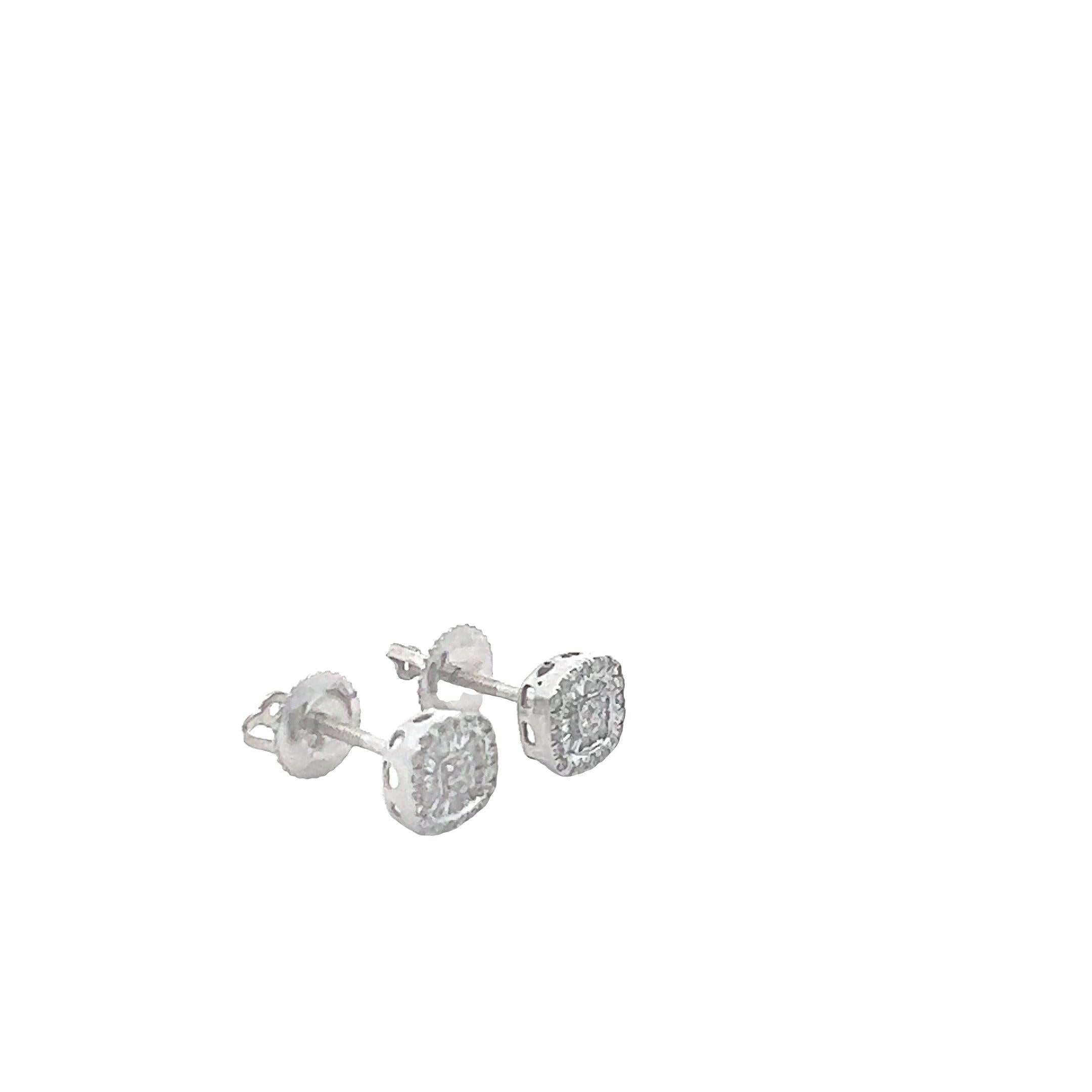 CL2430W $2,150.00 14KW 0.40CTW DIAMOND SQUARE CLUSTER EARRINGS SINGLE ROW BORDER. BAGUETTE & ROUND DIAM__2024-04-18-15-28-20-1.jpg