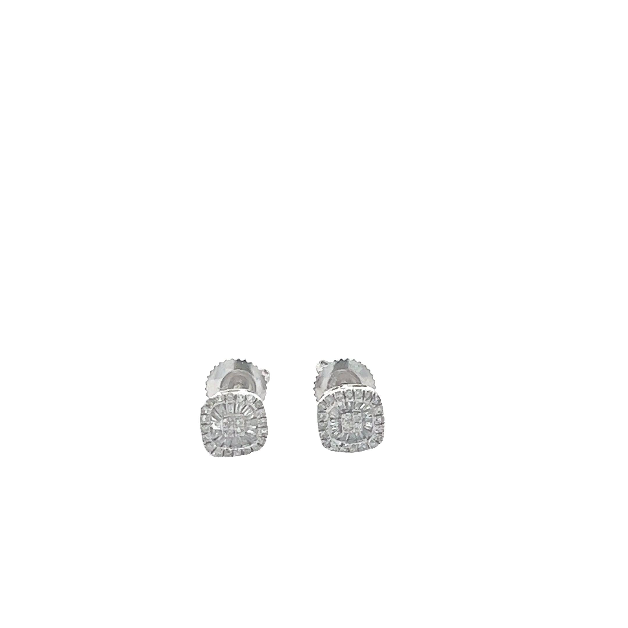 CL2430W $2,150.00 14KW 0.40CTW DIAMOND SQUARE CLUSTER EARRINGS SINGLE ROW BORDER. BAGUETTE & ROUND DIAM__2024-04-18-15-28-20.jpg