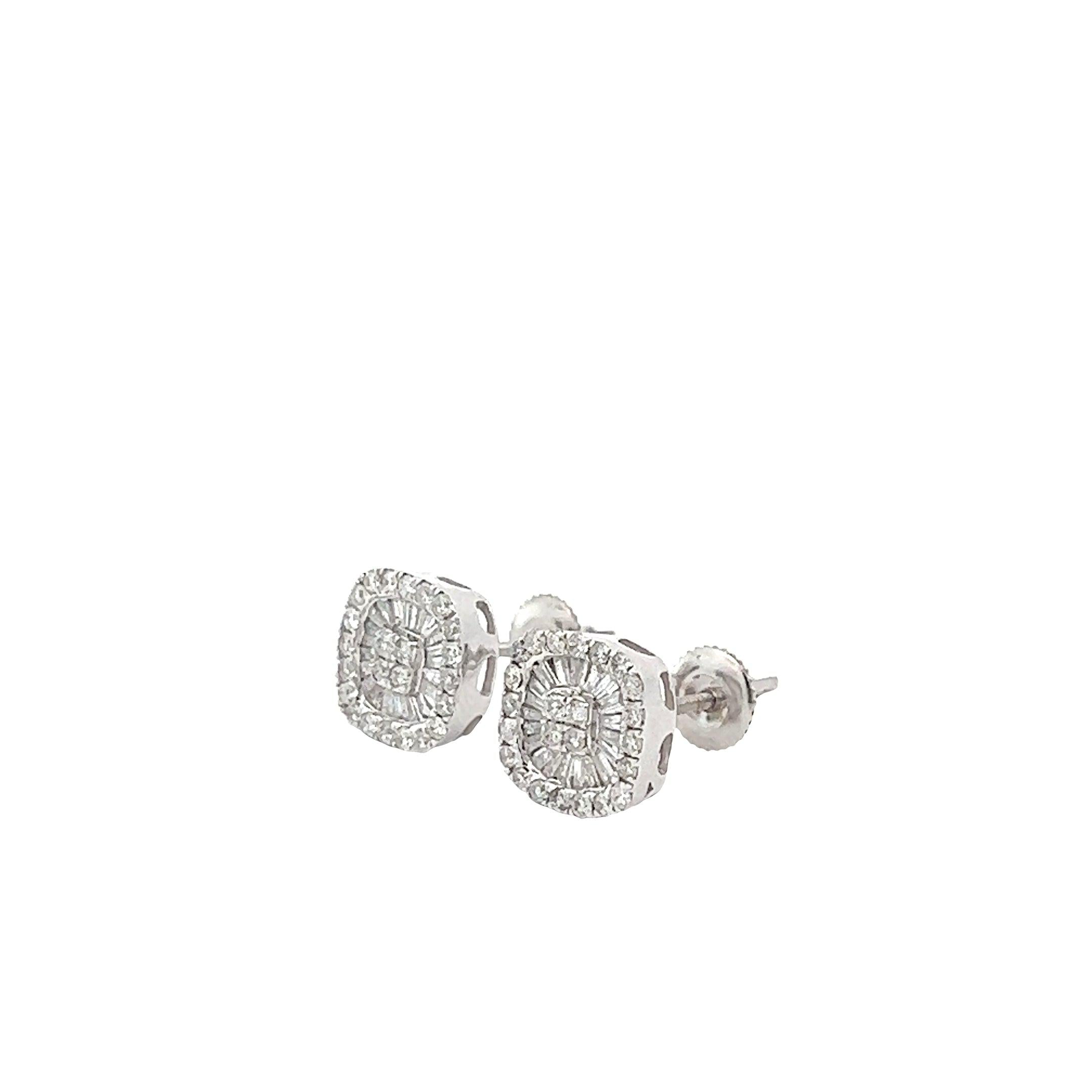 CL2432W $6,250.00 14KW 1.00CTW DIAMOND SQUARE CLUSTER EARRINGS SINGLE ROW BORDER BAGUETTE & ROUND DIAM aG'abCL2432W $6,250.00 14KW 1.00CTW DIAMOND SOUARE__2024-04-17-13-55-45-2.jpg