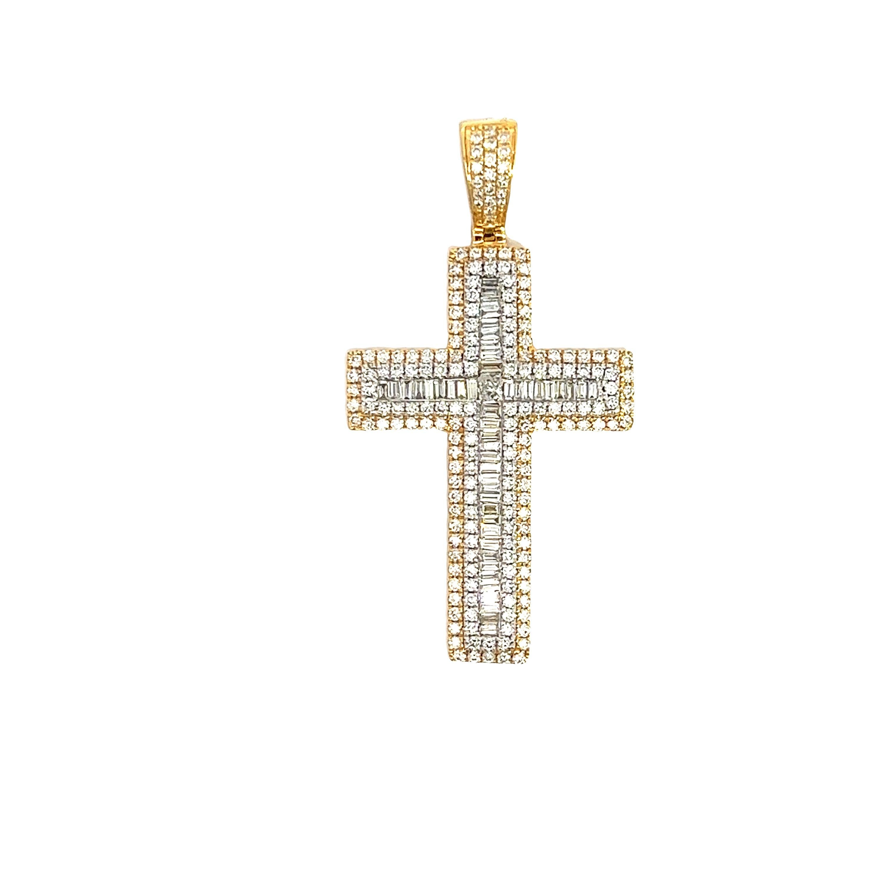 CR0583YW $25,990.00 14KY+W 2.75CTW BAGUETTE DIAMOND CROSS - RAISED WG BORDER__2024-04-11-10-26-41.jpg