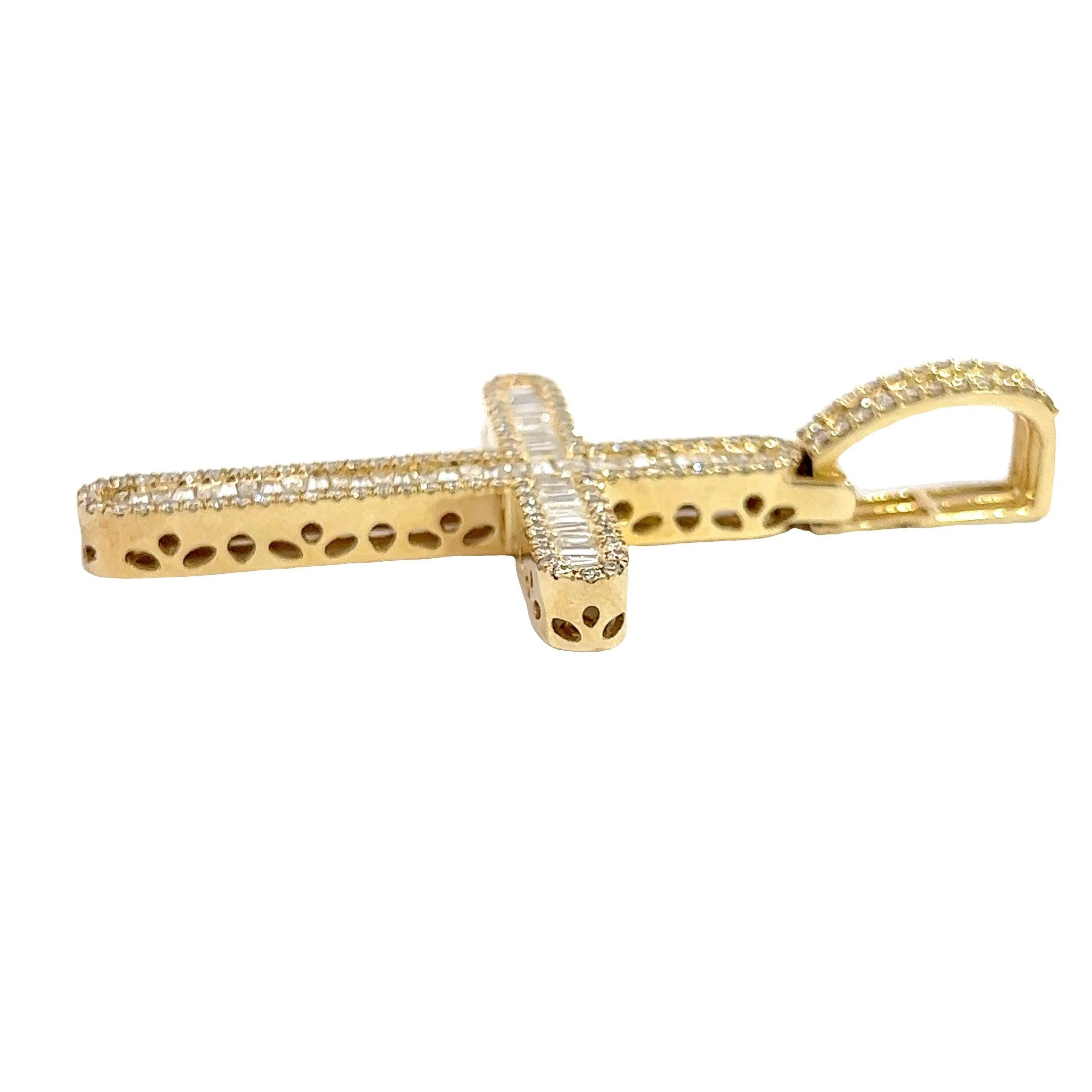 CR0633Y $27,750.00 1481 3.0561 BAGUETTE DIAMOND CROSS SINGLE ROW - W:ROUND DIAM FRAME - (2.75 lu:au__2024-04-10-10-24-24-2.jpg