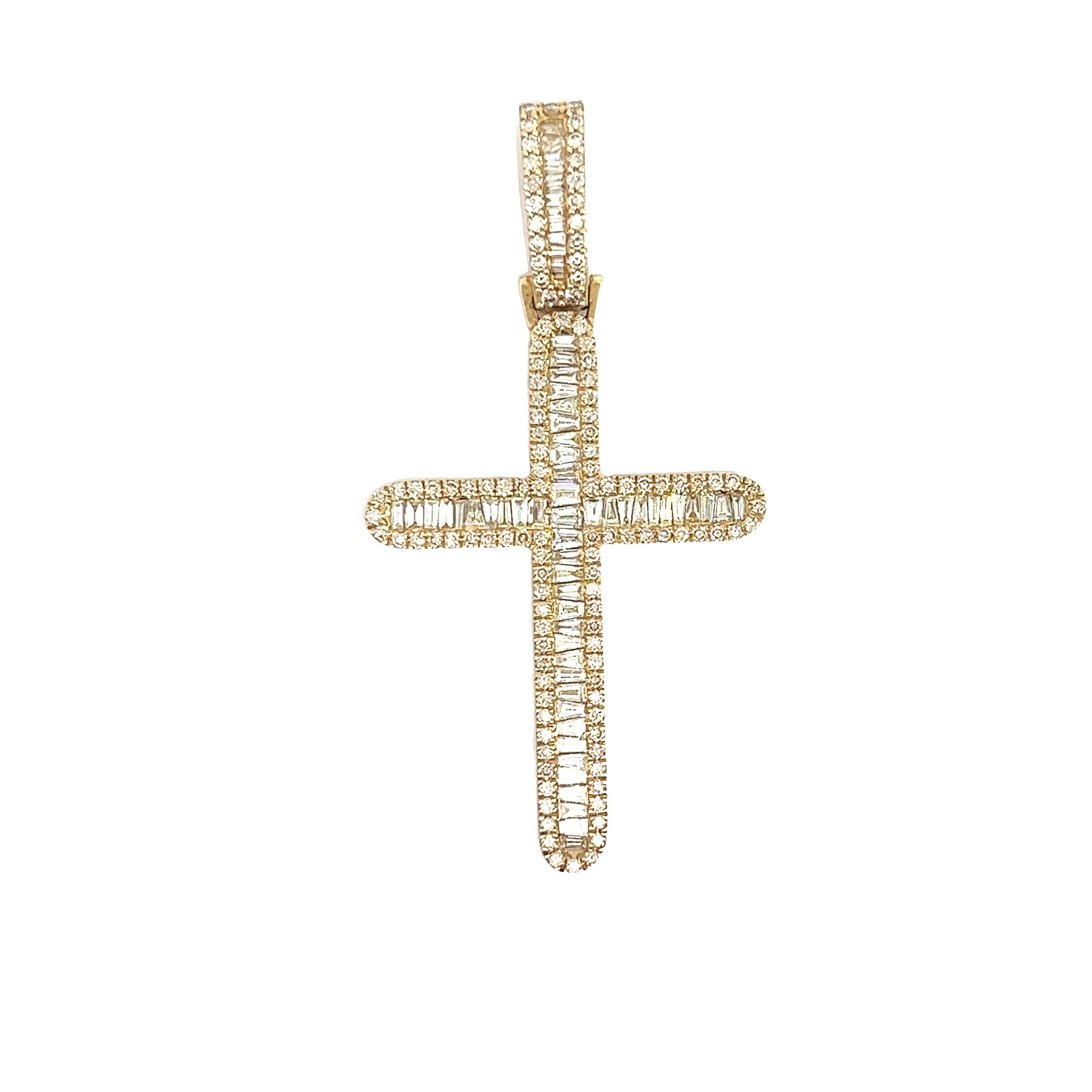 CR0633Y $27,750.00 1481 3.0561 BAGUETTE DIAMOND CROSS SINGLE ROW - W:ROUND DIAM FRAME - (2.75 lu:au__2024-04-10-10-25-23.jpg