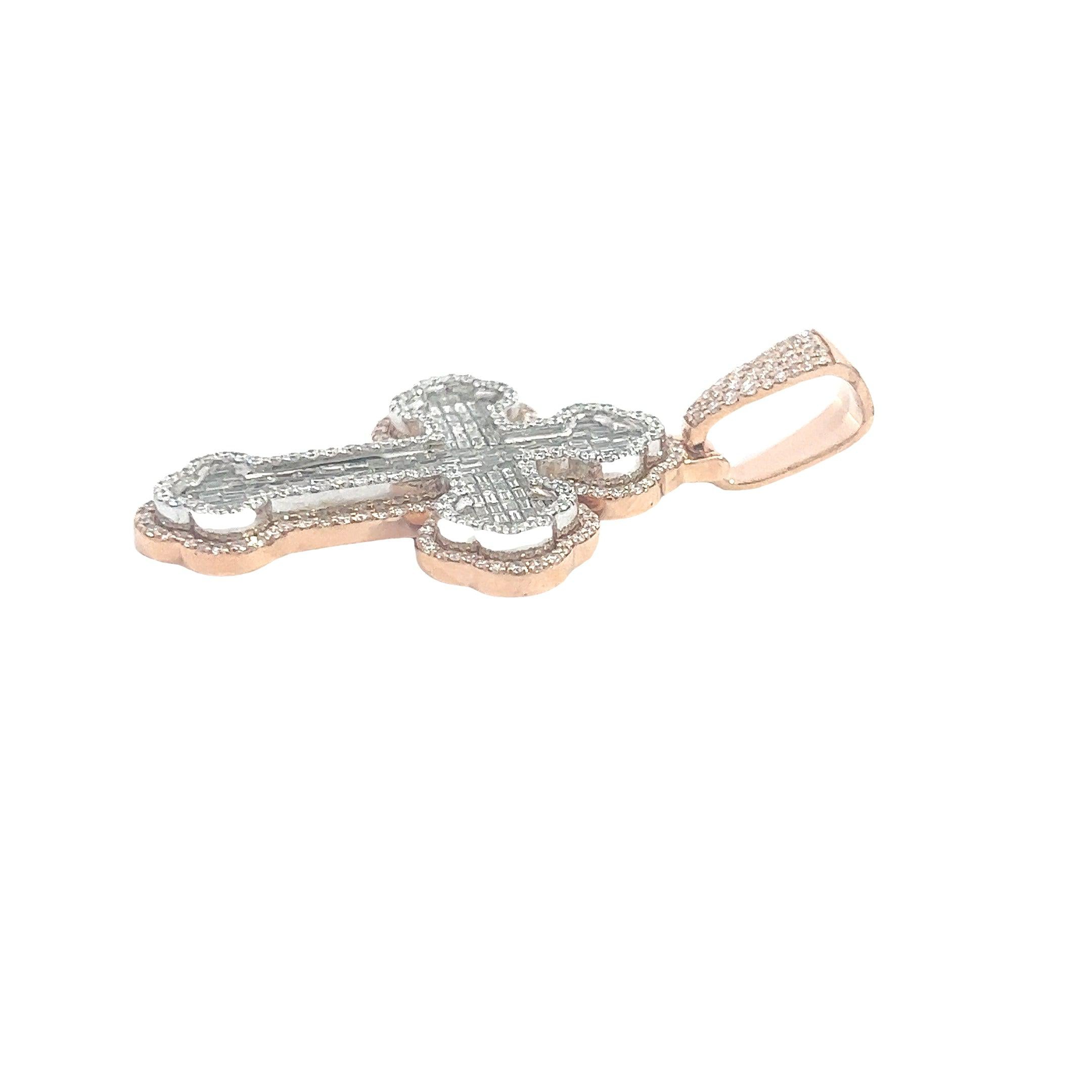 CR0692RW $44,990.00 14KR+W 3.75CTW BAGUETTE DIAMOND 3D INVERTED FLEUR DE LIS CROSS PENDANT14KR+W 3.76CTW BAGUETTE DIAMOND 3D INVERTED FLEUR DE LIS CROSS PENDANT__2024-04-09-17-49-03-2.jpg