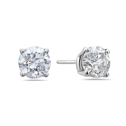 14K White Gold Ladies Earrings With 0.70 CTW Diamonds