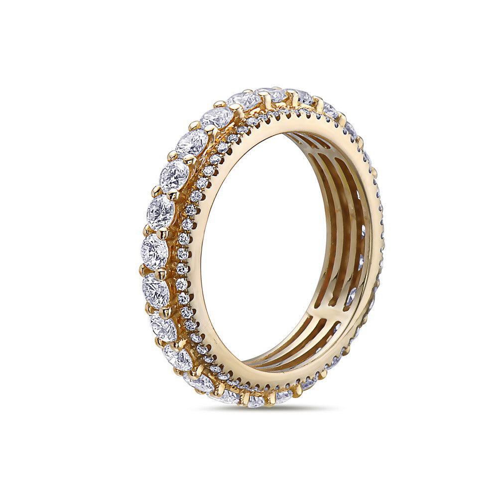 Ladies 14k Yellow Gold Diamond 1.25 CT Wedding Band