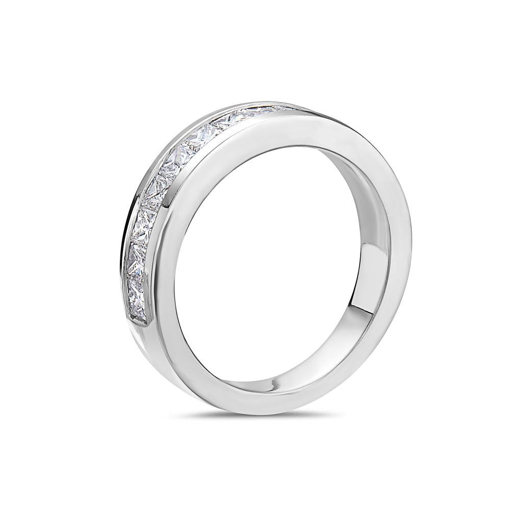 Ladies 14k White gold With 1.75CT Diamond Wedding Band
