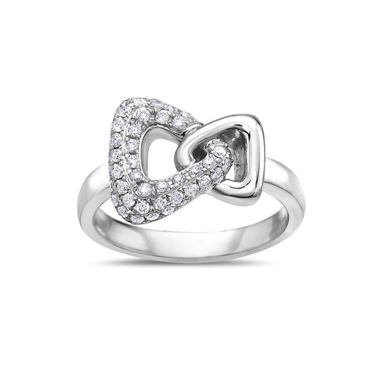 Ladies 18k White Gold Diamond 0.46 CT Right Hand Ring