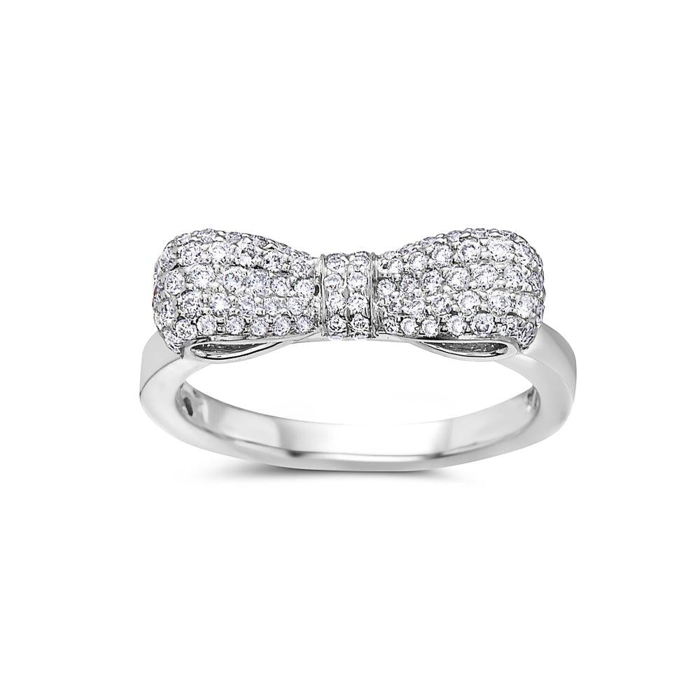 Ladies 18k White Gold Diamond 0.48 CT Right Hand Ring