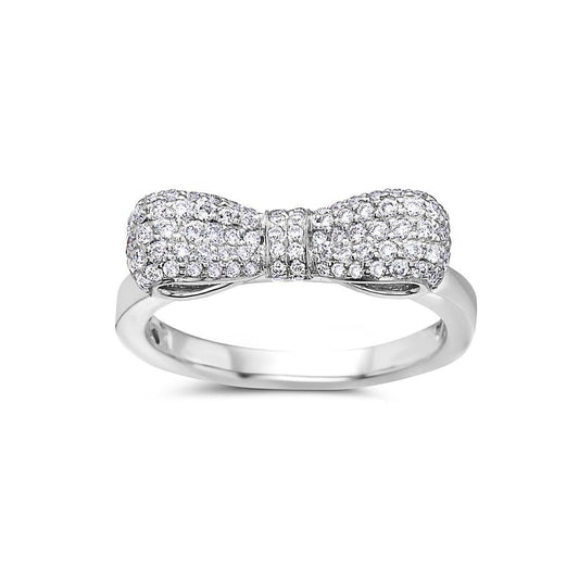 Ladies 18k White Gold Diamond 0.48 CT Right Hand Ring