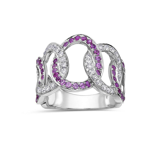 Ladies 18k White Gold Diamond 1.48 CT Right Hand Ring