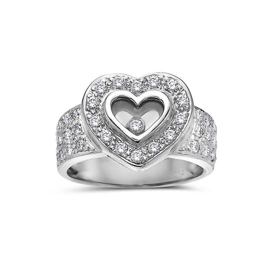 Ladies 18k White Gold Diamond 0.75 CT Right Hand Ring