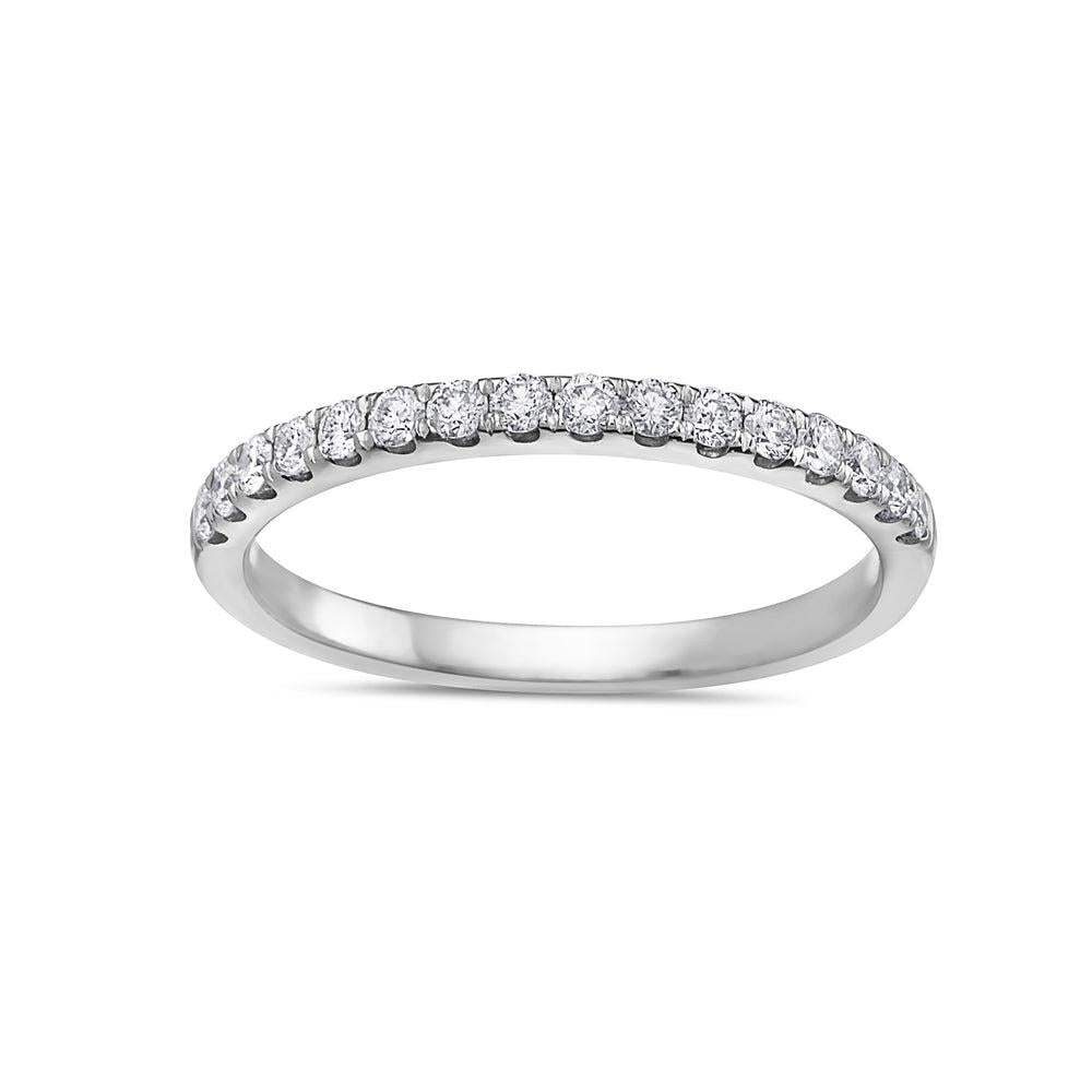 Ladies 18k White Gold Diamond 0.32 CT Wedding Band