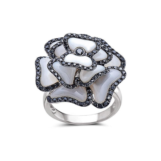 Ladies 18k White Gold Diamond 1 CT Right Hand Ring