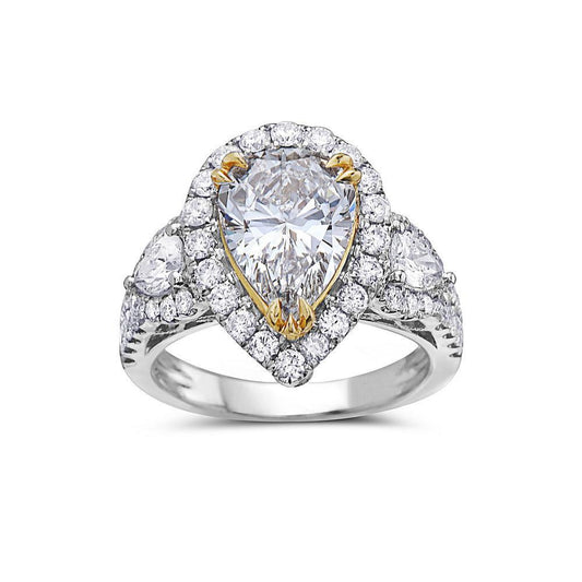 Ladies 18k White Gold Diamond 3.94 CT Right Hand Ring
