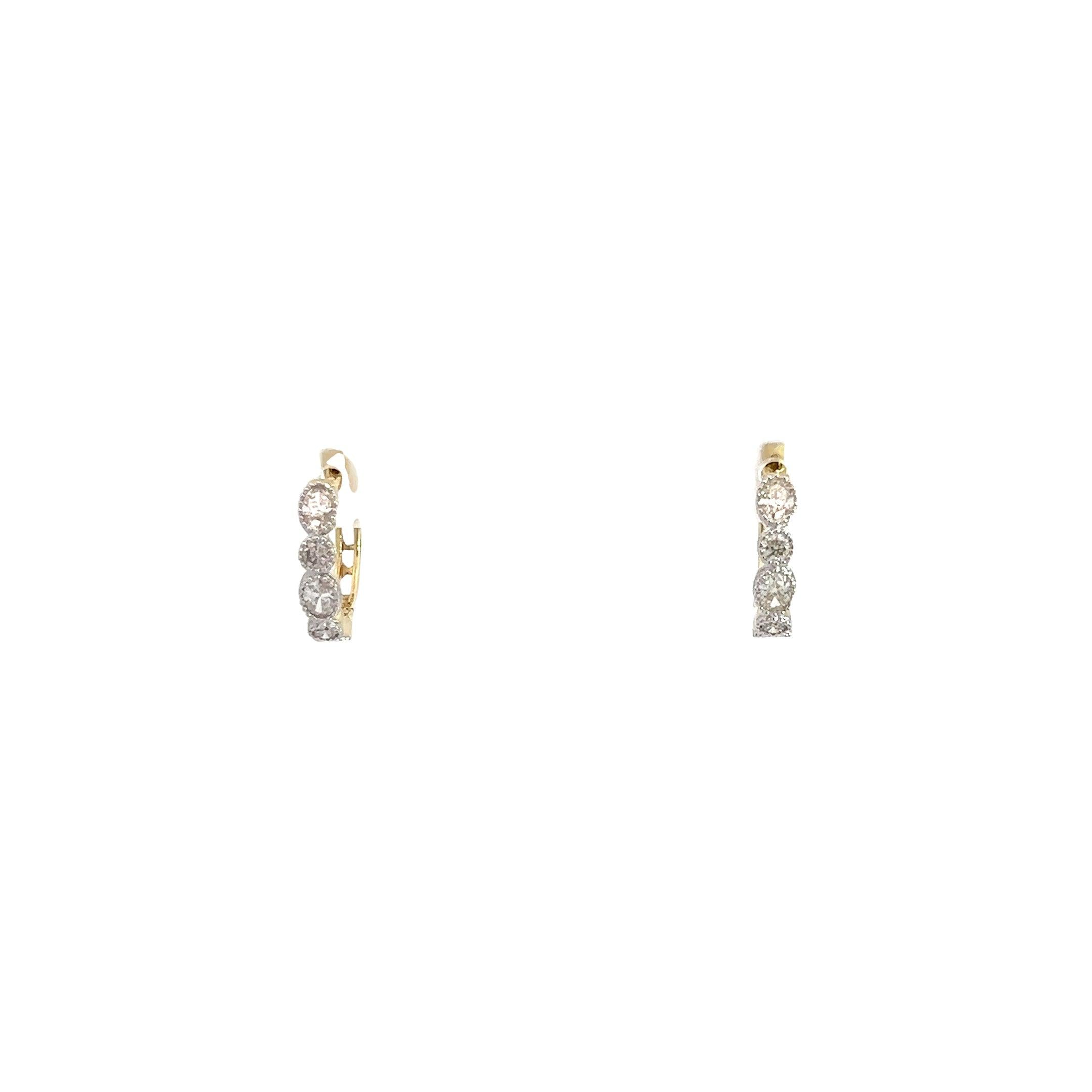 HE0241Y $9,500.00 14KY 0.80CTW OVAL AND ROUND DIAMOND BEZEL SET HOOP EARRINGS - MILLGRAIN BORDER__2024-04-11-13-21-42.jpg