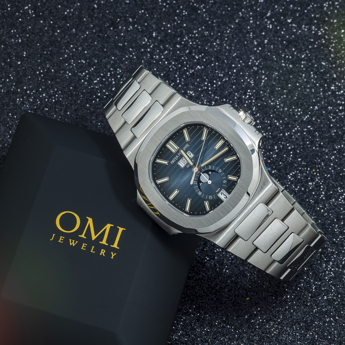 Patek Philippe Nautilus Annual Calendar Moon Phases 5726 40.5MM Blue Dial With Stainless Steel Bracelet
