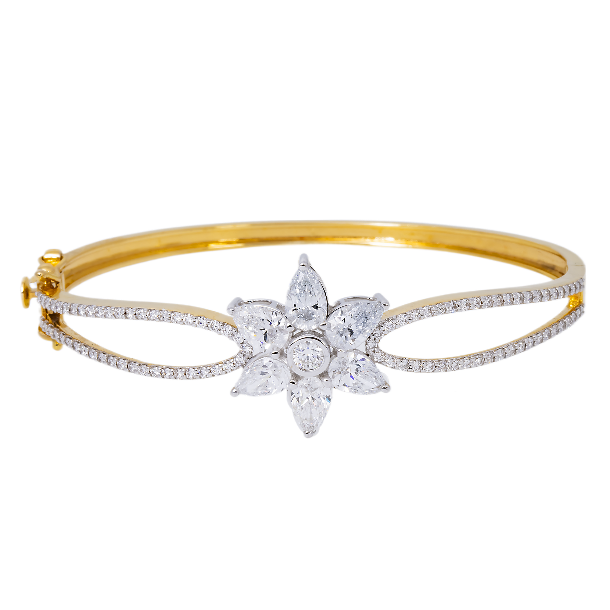 14K GOLD LAB DIAMOND BRACELET 3.91 CT