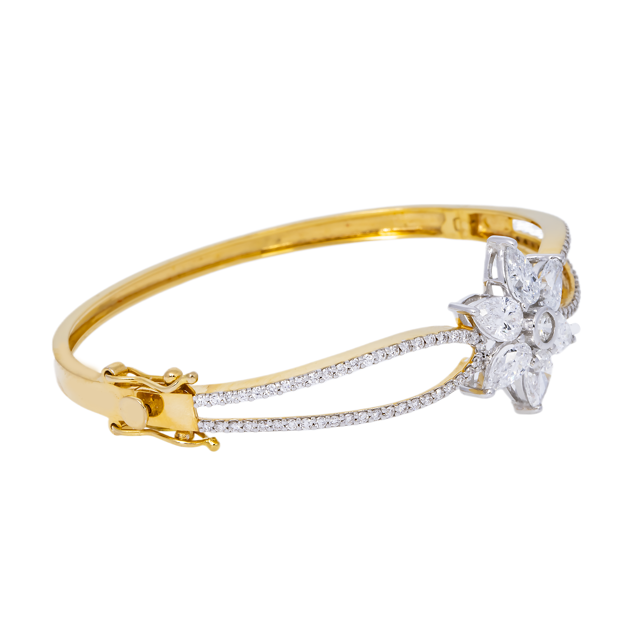 14K GOLD LAB DIAMOND BRACELET 3.91 CT