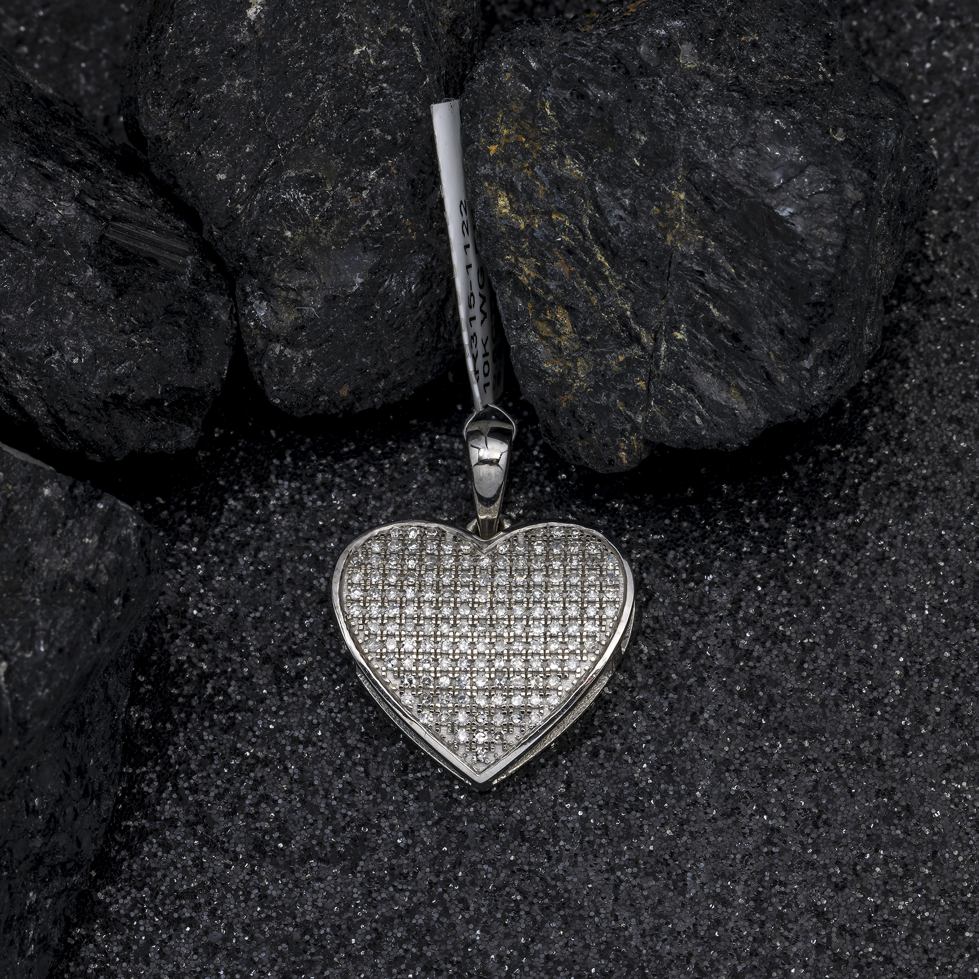 10K GOLD ROUND DIAMOND HEART PENDANT 0.50 CT