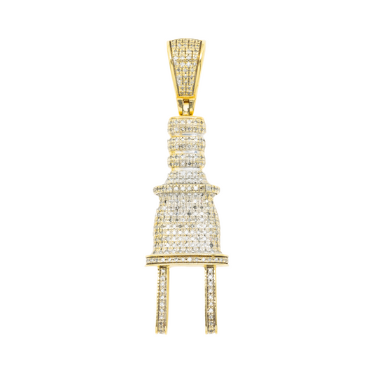 10K GOLD DIAMOND PLUG PENDANT 0.90 CT