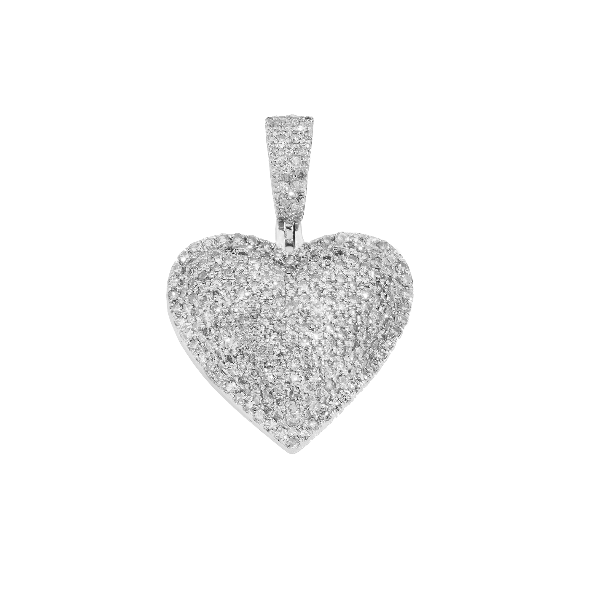 14K GOLD DIAMOND HEART PENDANT 1.30 CT