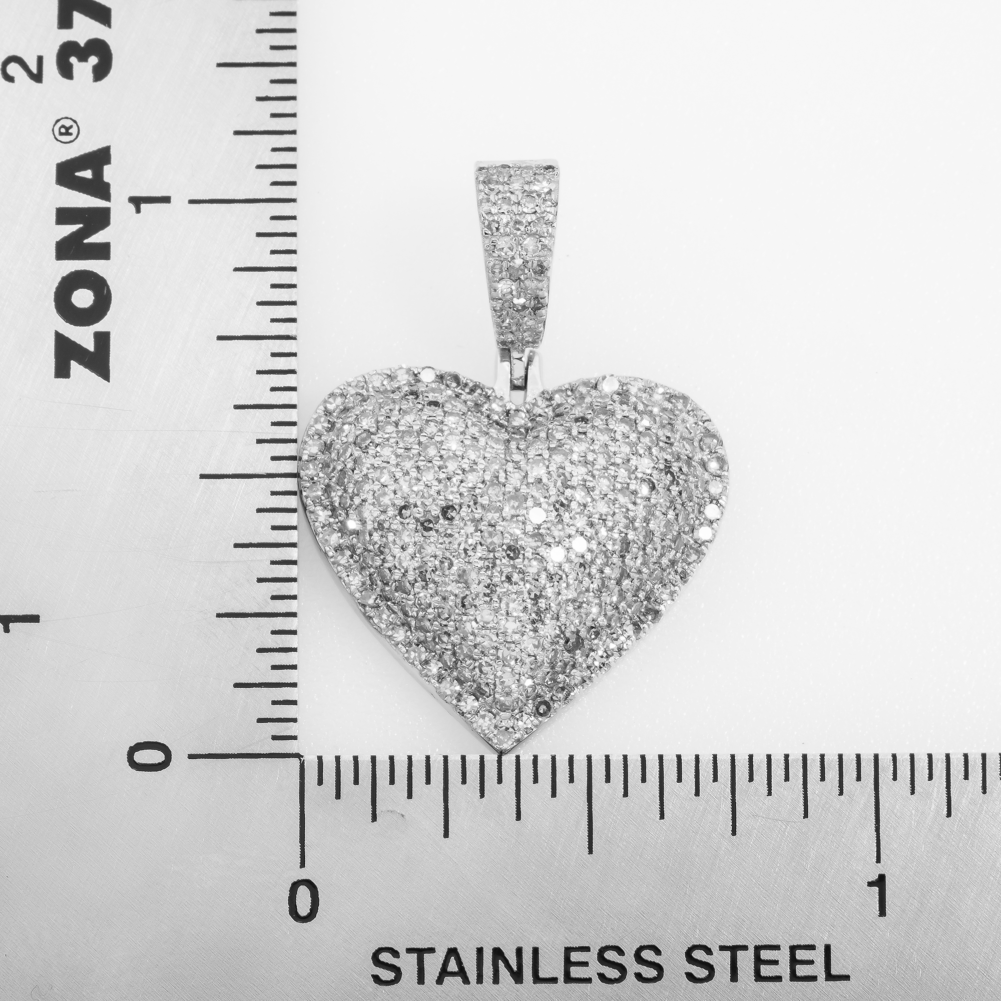 14K GOLD DIAMOND HEART PENDANT 1.30 CT