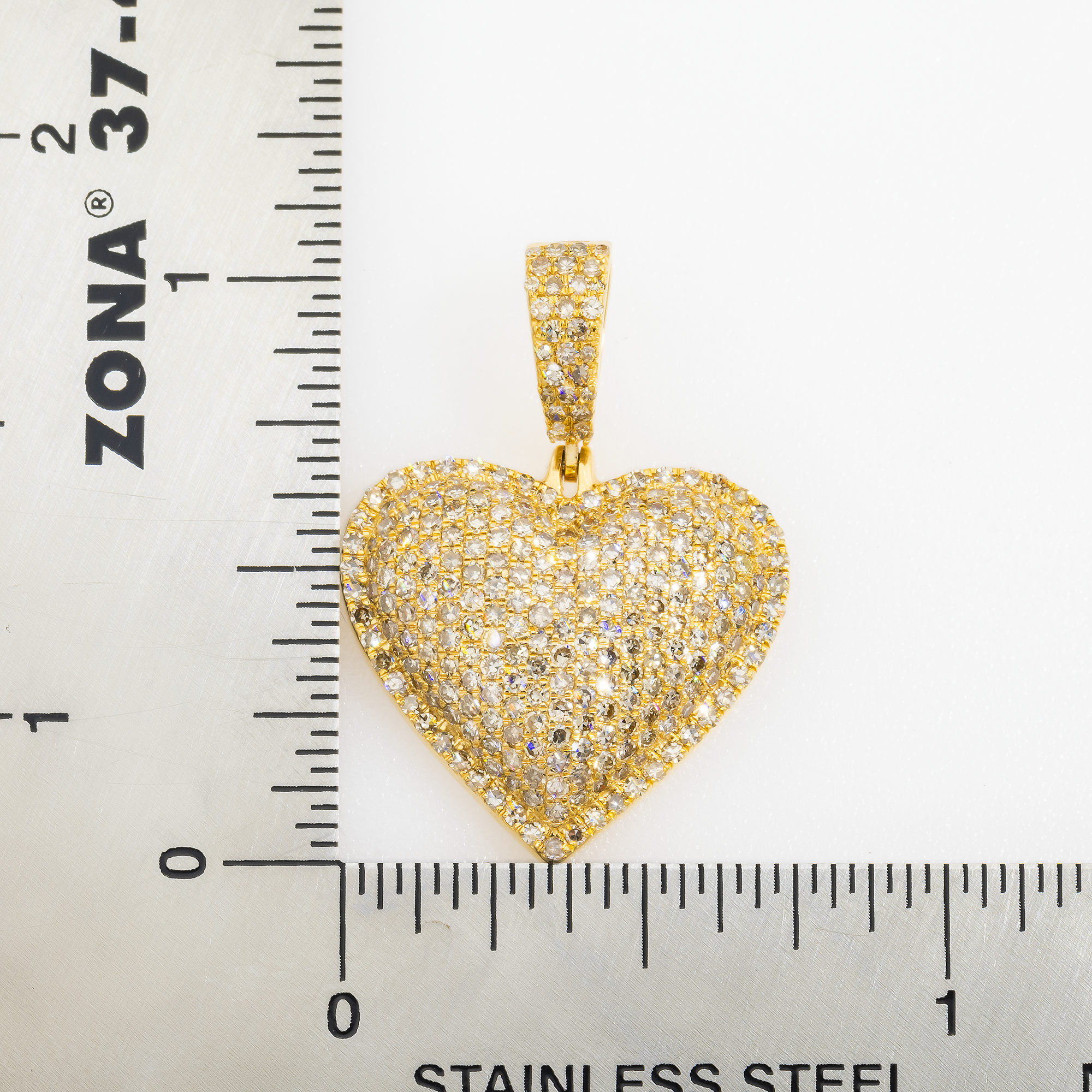 14K GOLD DIAMOND HEART PENDANT 1.30 CT