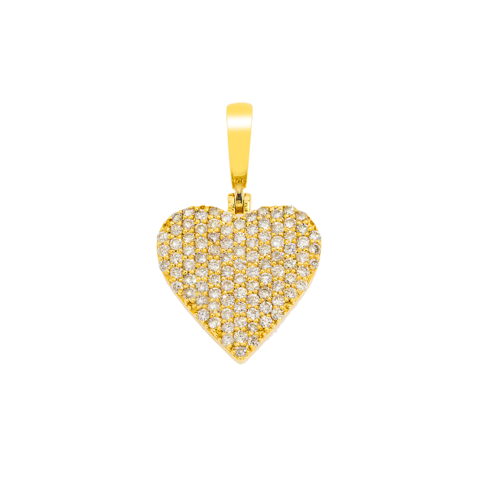 14K GOLD DIAMOND HEART PENDANT 1.48 CT