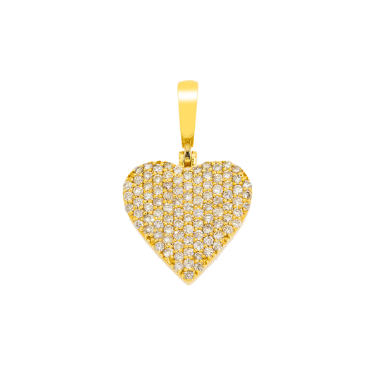 14K GOLD DIAMOND HEART PENDANT 1.48 CT