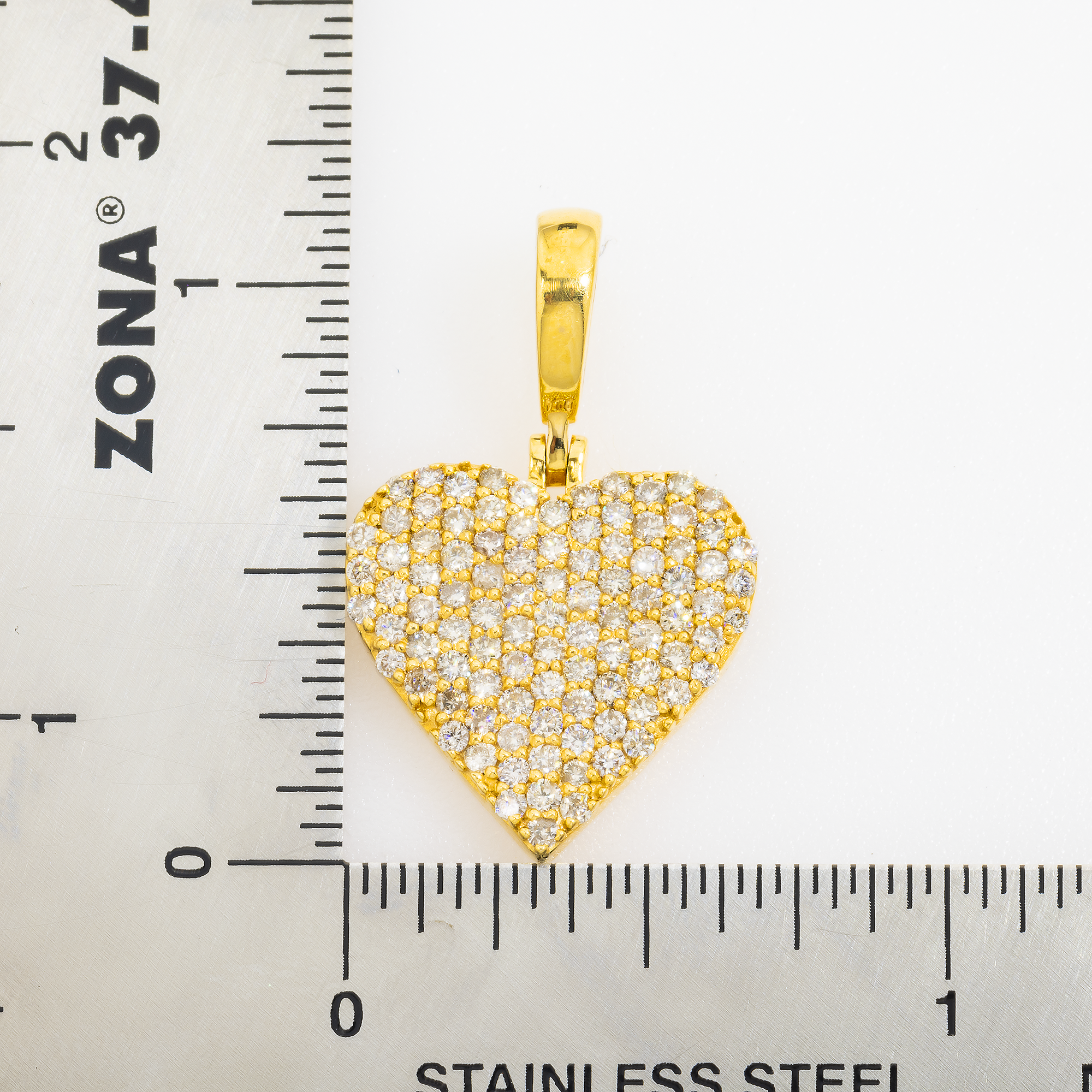 14K GOLD DIAMOND HEART PENDANT 1.48 CT