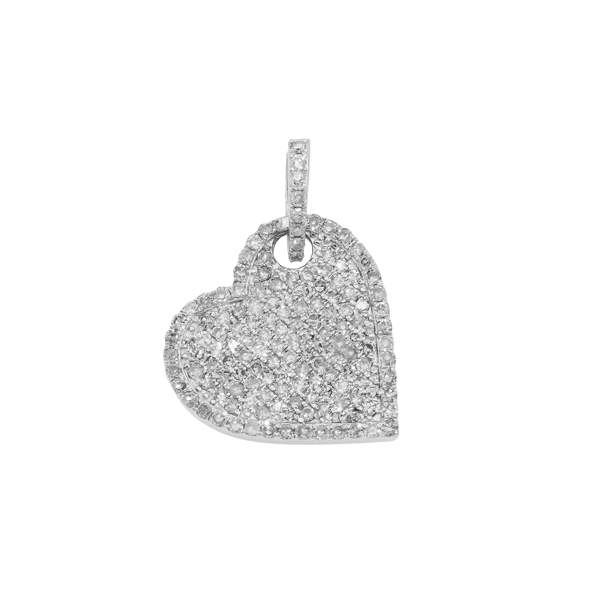 14K GOLD DIAMOND HEART PENDANT 1.21 CT