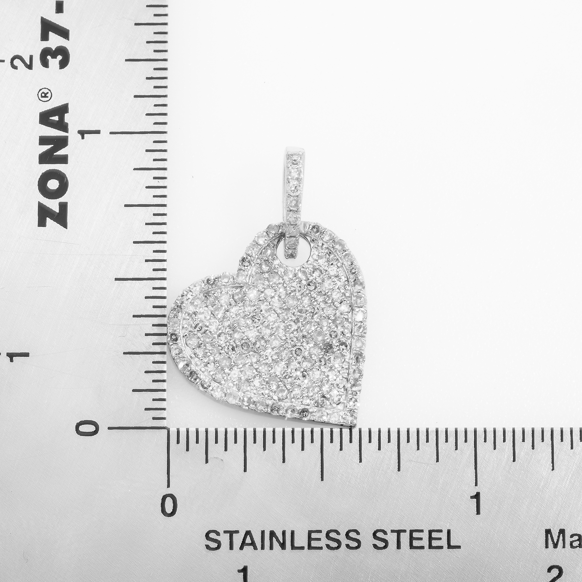 14K GOLD DIAMOND HEART PENDANT 1.21 CT