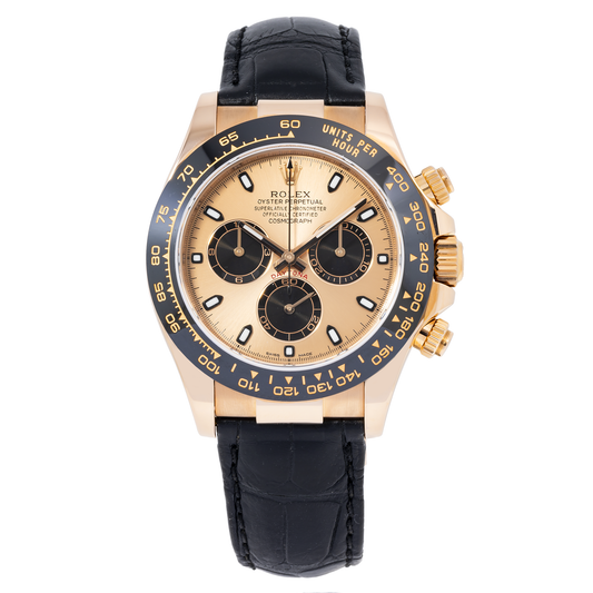 ROLEX OYSTER PERPETUAL COSMOGRAPH DAYTONA 116515LN 40MM PINK DIAL WITH BLACK OYSTERFLEX STRAP