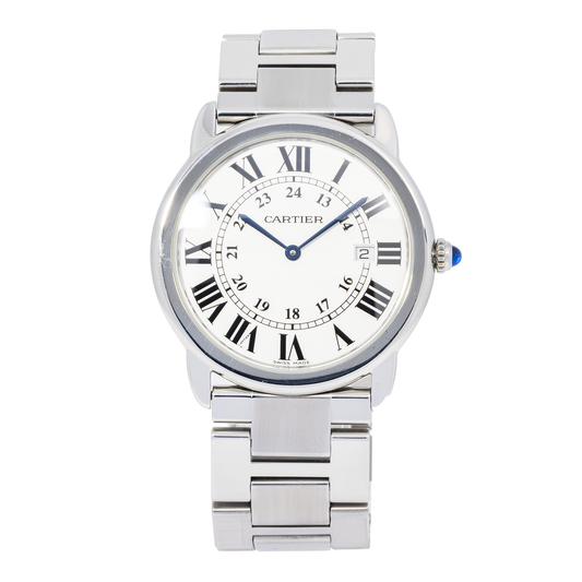 RONDE MUST DE CARTIER MEN’S WATCH 40 MM CA200095 WITH STAINLESS STEEL BRACELET