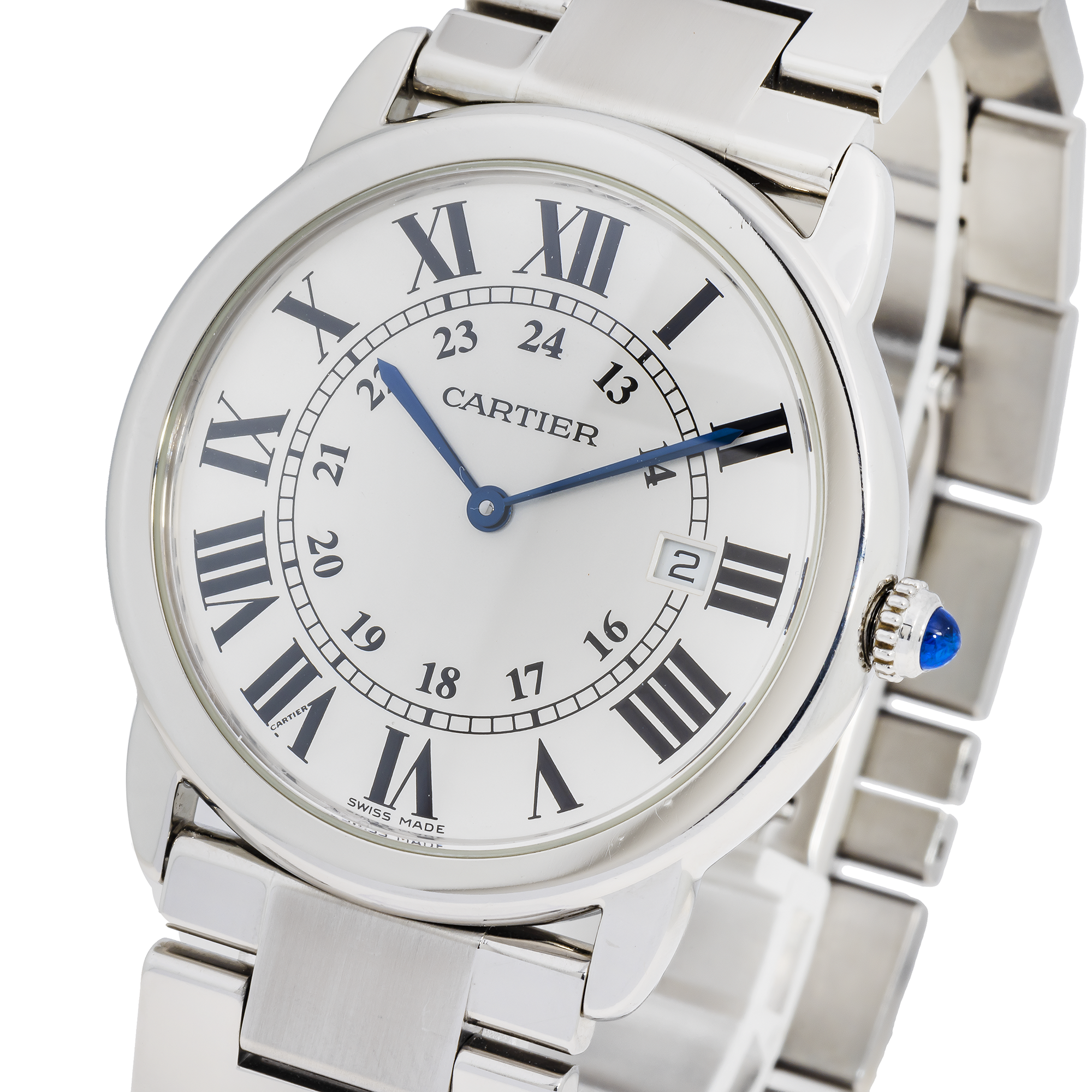 RONDE MUST DE CARTIER MEN’S WATCH 40 MM CA200095 WITH STAINLESS STEEL BRACELET