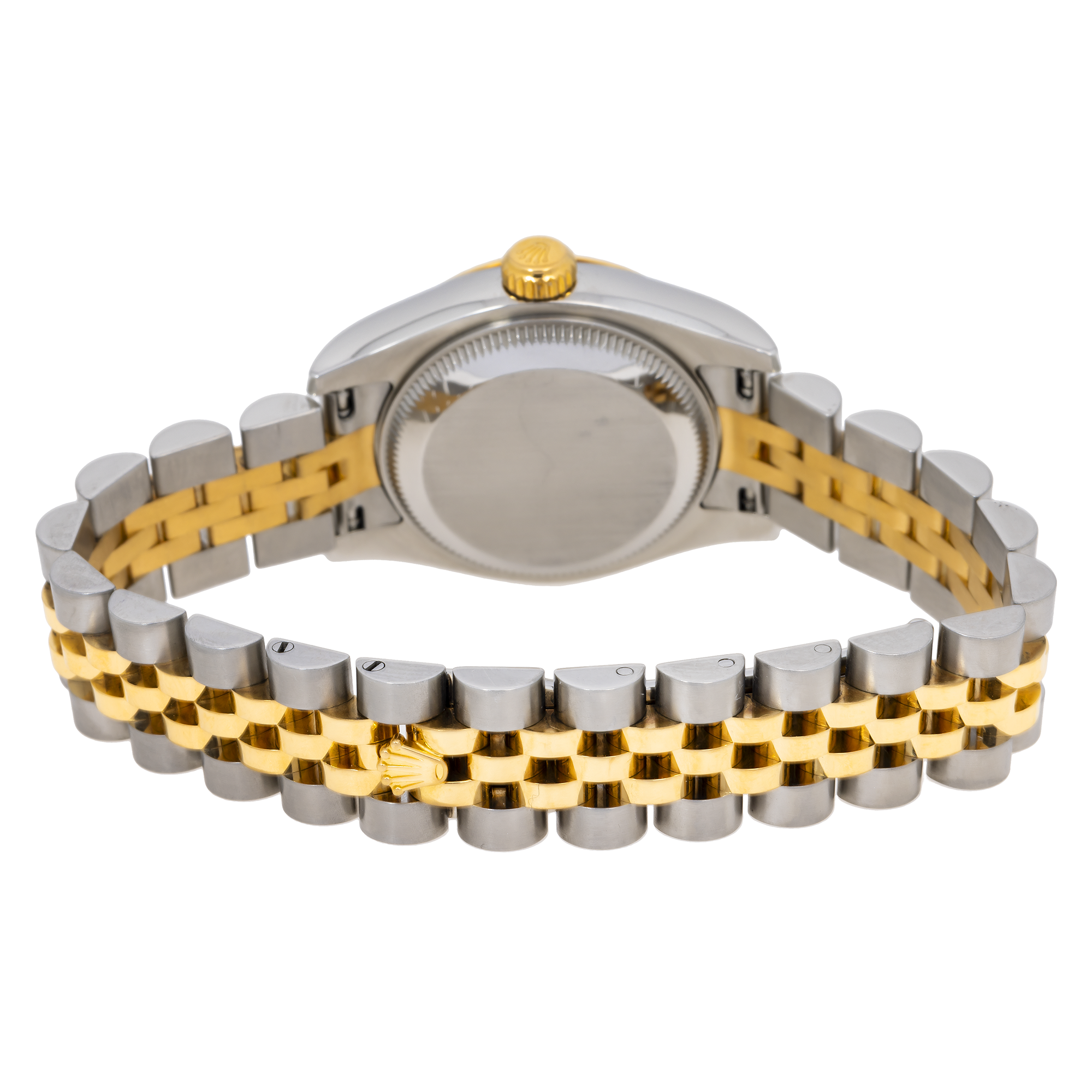 ROLEX DATEJUST DIAMOND WATCH, 179173 26MM, CHAMPAGNE DIAMOND DIAL AND 2 TONE JUBILEE BRACELET.