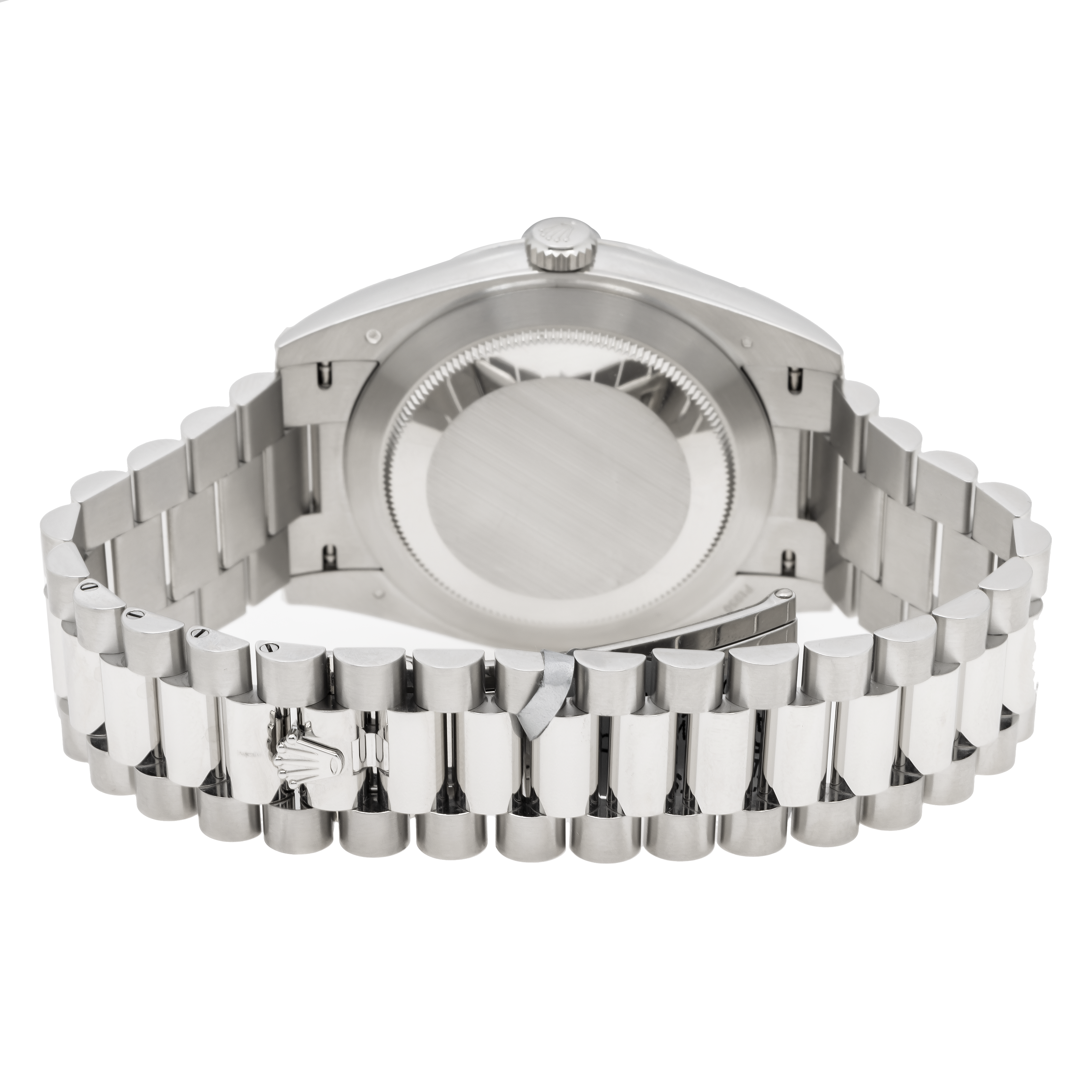 ROLEX DAY-DATE 40 PRESIDENT PLATINUM ICE BLUE INDEX DIAL 228236 WITH PLATINUM PRESIDENT OYSTER BRACELET