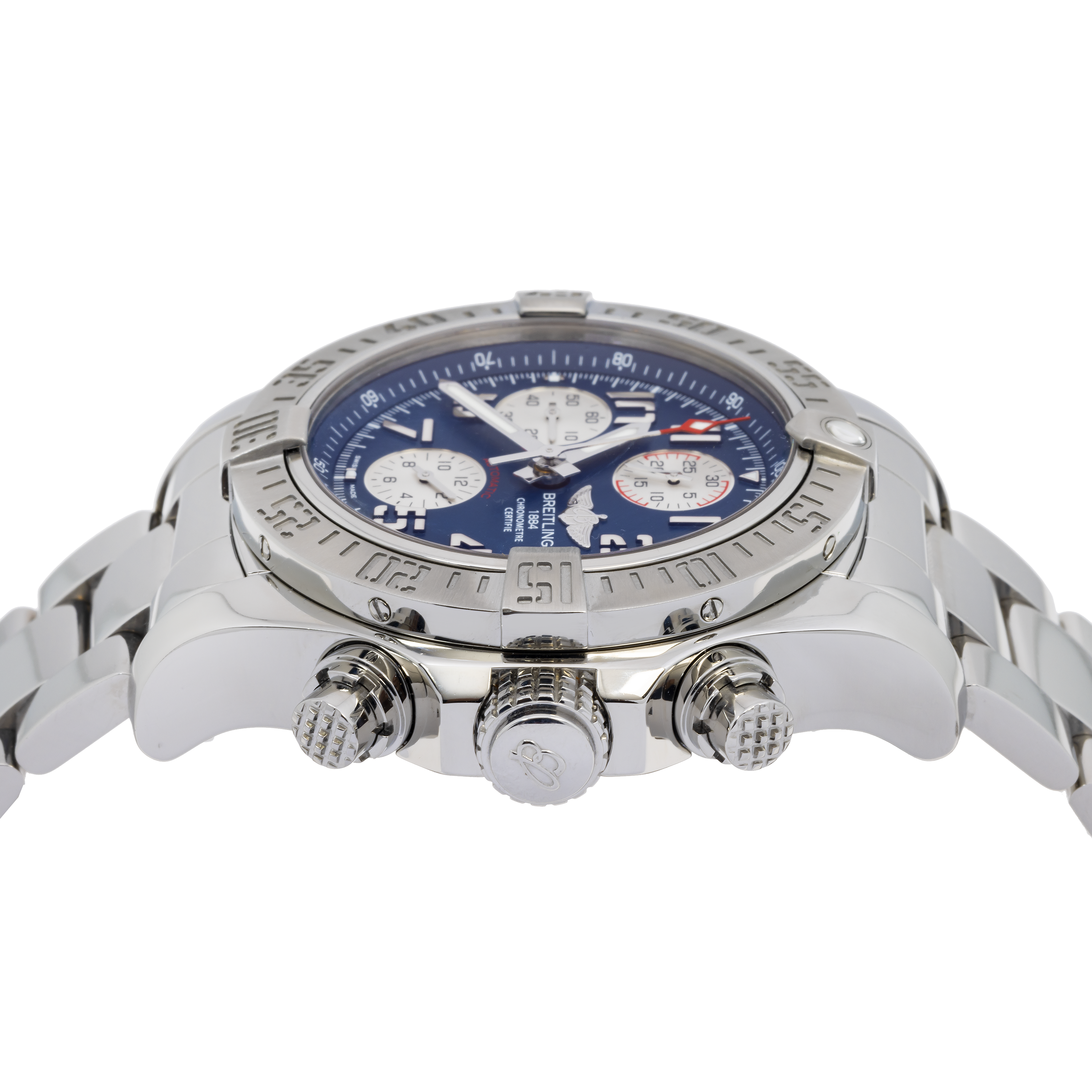 BREITLING SUPER AVENGER II A13371 48MM BLUE DIAL WITH STAINLESS STEEL BRACELET